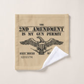 THE SECOND AMENDMENT IS MY GUN PERMIT  BAD HANDDOEK (Wasdoekje)