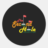 The Second Hole Foundation Funny Apparel Ronde Sticker (Voorkant)