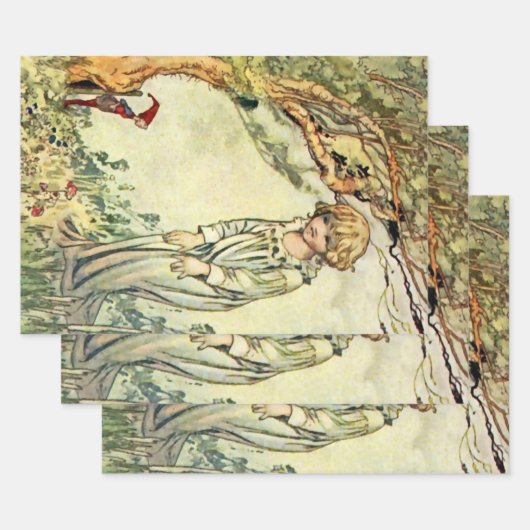 "The Secret Garden" Fairy Art van Charles Robinson Inpakpapier Vel (Set)