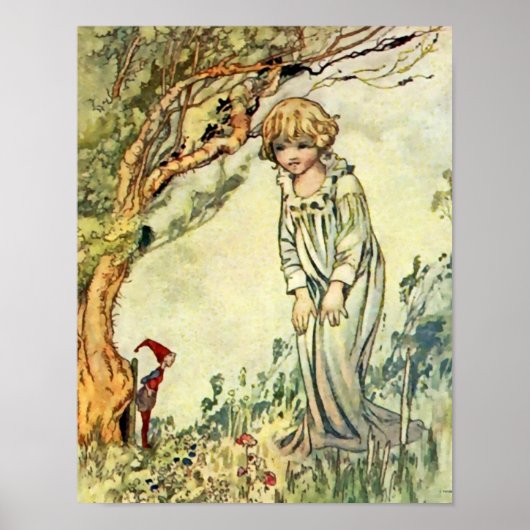 "The Secret Garden" Fairy Art van Charles Robinson Poster (Voorkant)