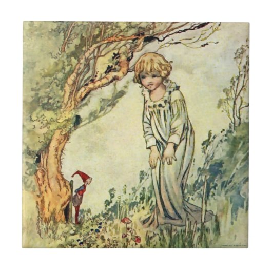 "The Secret Garden" Fairy Art van Charles Robinson Tegeltje (Voorkant)