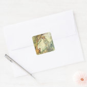“The Secret Garden” Sprookjeskunst van Charles Rob Vierkante Sticker (Envelop)