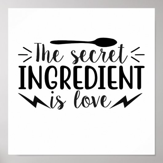 The secret ingredient is love poster (Voorkant)