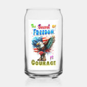 The Secret Of Freedom Is Courage Blikvorm Glas (Voorkant)