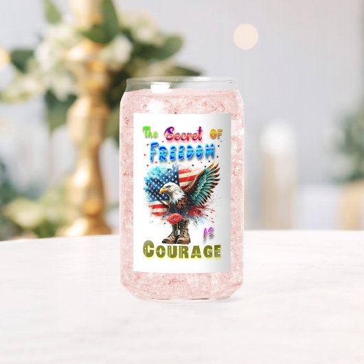 The Secret Of Freedom Is Courage Blikvorm Glas (Insitu (Huwelijk))