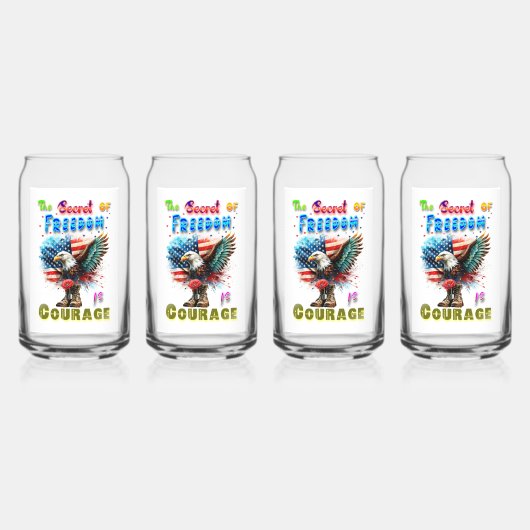 The Secret Of Freedom Is Courage Blikvorm Glas (Voorkant)