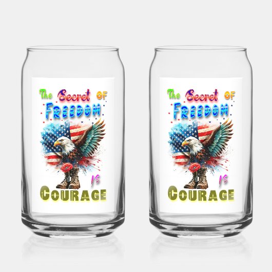 The Secret Of Freedom Is Courage Blikvorm Glas (Voorkant)