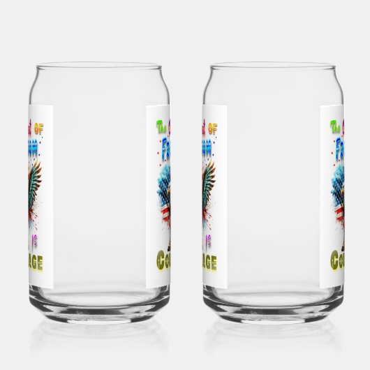 The Secret Of Freedom Is Courage Blikvorm Glas (Links)