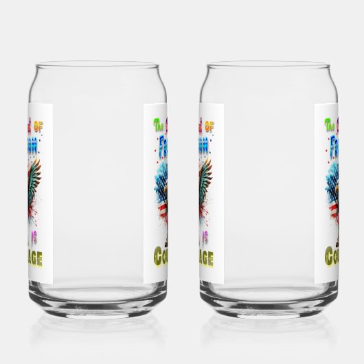 The Secret Of Freedom Is Courage Blikvorm Glas (Rechts)