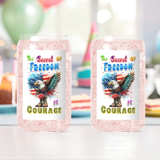 The Secret Of Freedom Is Courage Blikvorm Glas (Insitu (Verjaardag))