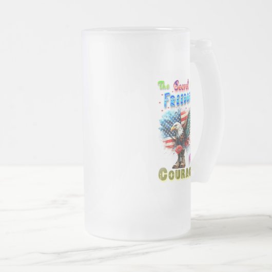 The Secret Of Freedom Is Courage Matglas Bierpul (Voorkant rechts)