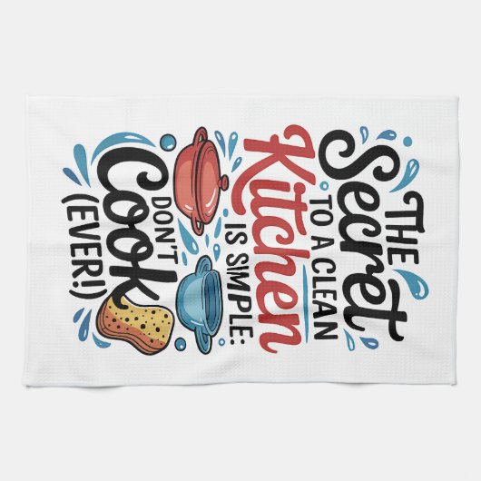 The Secret To A Clean Kitchen..... Theedoek (Horizontaal)