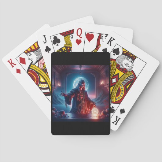 The Seer In His Chambers Consulting The Oracle Pokerkaarten (Achterkant)