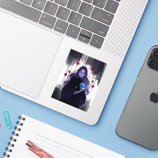 The Seer Of Duality Sticker (Laptop met iPhone)