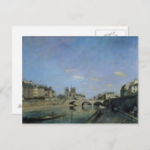 The Seine and Notre Dame in Paris, 1864 Briefkaart (Voorkant / Achterkant)