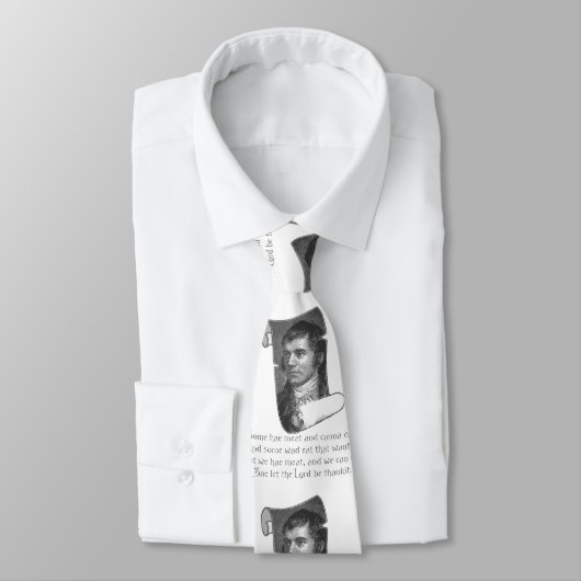 The Selkirk Grace Burns Night Supper Prayer Grey Stropdas (Gebonden)