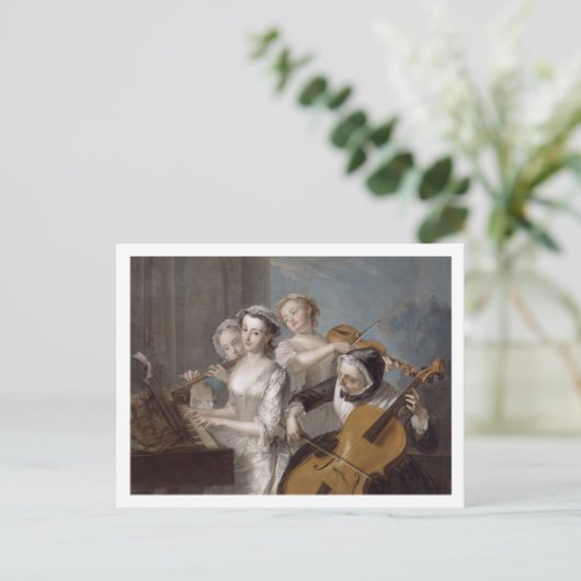 The Sense of Hearing, c.1744-7 (olie op canvas) Briefkaart (Staand voorkant)