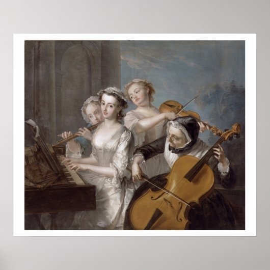 The Sense of Hearing, c.1744-7 (olie op canvas) Poster (Voorkant)