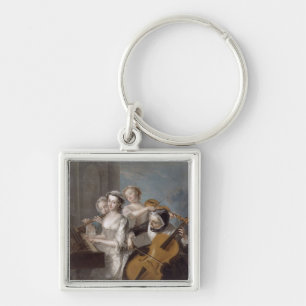The Sense of Hearing, c.1744-7 (olie op canvas) Sleutelhanger