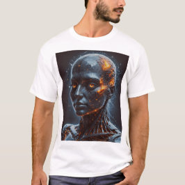 The Sentient Nexus: Ontwaken van het Cyber Wezen T-shirt