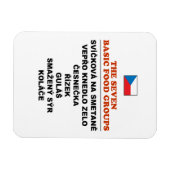 The Seven Basic Food Groups Funny Czech Magneet (Horizontaal)