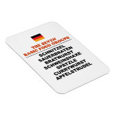 The Seven Basic Food Groups Funny German Magneet (Rechterzijde)