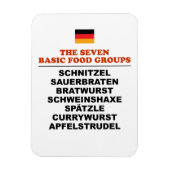 The Seven Basic Food Groups Funny German Magneet (Verticaal)