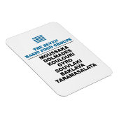 The Seven Basic Food Groups Funny Greek Magneet (Rechterzijde)