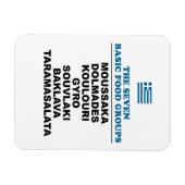 The Seven Basic Food Groups Funny Greek Magneet (Horizontaal)