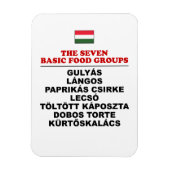 The Seven Basic Food Groups Funny Hungarian Magneet (Verticaal)