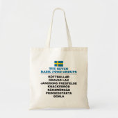 The Seven Basic Food Groups Funny Swedish Tote Bag (Voorkant)