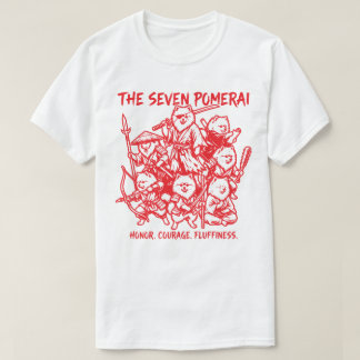 The Seven Pomerai - Pomeranian Samurai Parody T-shirt