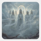The Seven Queens of the Mist Vierkante Sticker (Voorkant)