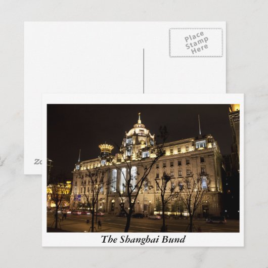 The Shanghai Bund, China Briefkaart (Voorkant / Achterkant)