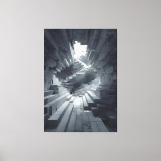 The Shape of Collapsed Steps × The Shape of Layere Canvas Afdruk