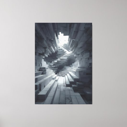 The Shape of Collapsed Steps × The Shape of Layere Canvas Afdruk (Voorkant)