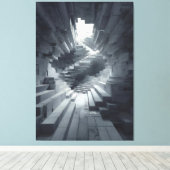 The Shape of Collapsed Steps × The Shape of Layere Canvas Afdruk (Insitu (Houten vloer))