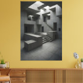 The Shape of Silent Blocks × The Shape of Withheld Canvas Afdruk (Insitu (Woonkamer))