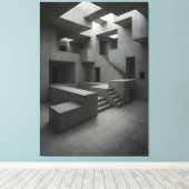 The Shape of Silent Blocks × The Shape of Withheld Canvas Afdruk (Insitu (Houten vloer))