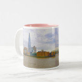 The Shard, Thames River, Londen, Engeland Tweekleurige Koffiemok (Voorkant links)