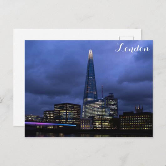 The Shard Tower at Night, London England Briefkaart (Voorkant / Achterkant)