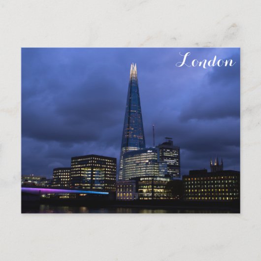 The Shard Tower at Night, London England Briefkaart (Voorkant)