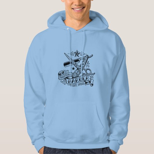 The Sharp Edge | Old-School Kapperszaak Flash Graf Hoodie (Voorkant)