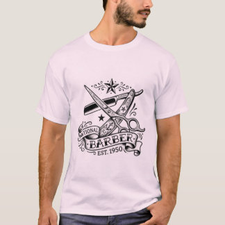 The Sharp Edge | Old-School Kapperszaak Flash Graf T-shirt
