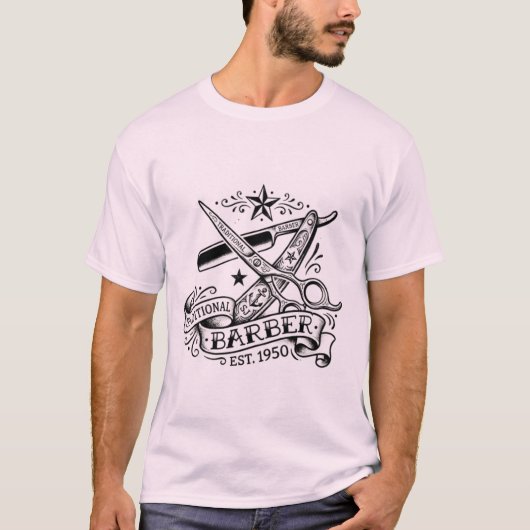 The Sharp Edge | Old-School Kapperszaak Flash Graf T-shirt (Voorkant)