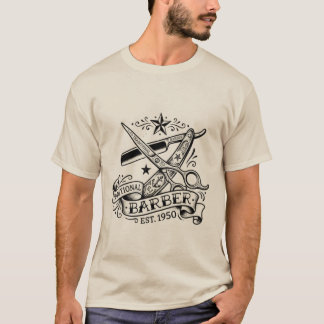 The Sharp Edge | Old-School Kapperszaak Flash Graf T-shirt
