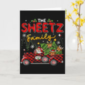 The Sheetz Family Christmas Matching Pajamas Group Kaart (Gele Bloem)