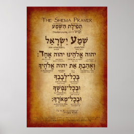 The Shema Prayer (tot 32 x 48 inch) Poster