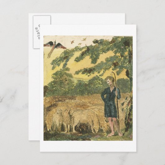 The Shepherd, van 'Sangen of Innocence', 1789 (kol Briefkaart (Voorkant / Achterkant)