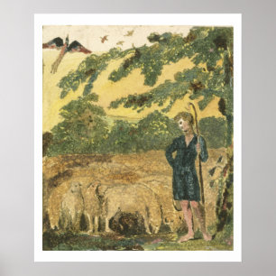 The Shepherd, van 'Sangen of Innocence', 1789 (kol Poster